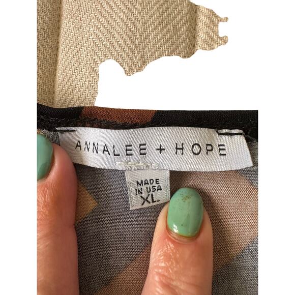 Annalee + Hope - Geometric Tunic brown-multi / XL - Picture 4 of 6